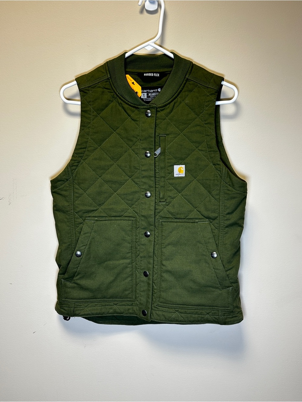 Carhartt Women’s Rugged Flex Quilted Work Vest Olive Green Small NWT